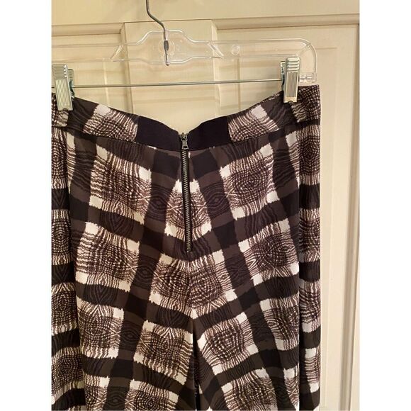 Alice + Olivia Plaid Print Wide Leg Pants size 4 - Picture 5 of 8
